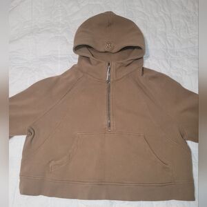 Lululemon Scuba Oversized Half Zip Hoodie XL/XXL Brown Neutral Athleisure